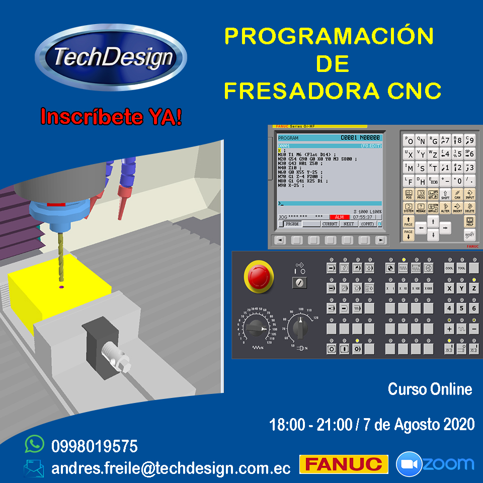 Course Image Curso Programación de Fresadora CNC - Fanuc