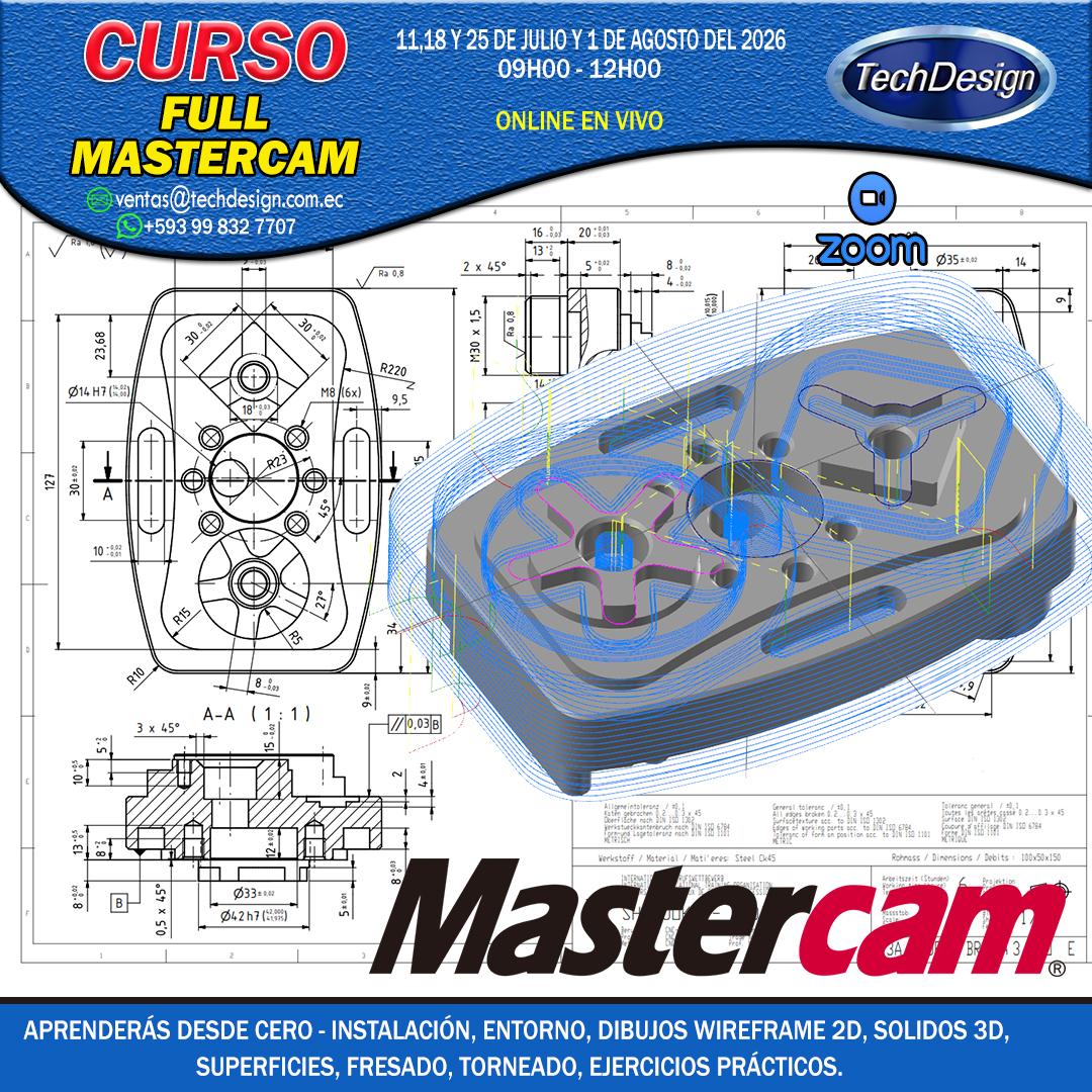 Course Image Curso Full MasterCAM - Julio 2026